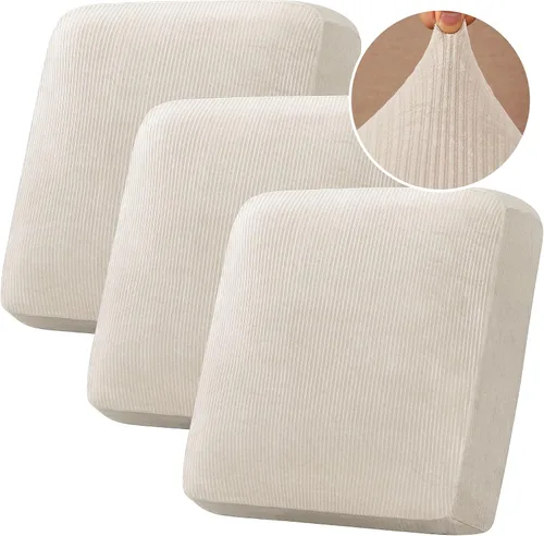 Vista 147 de H.VERSAILTEX Funda de cojín elástica de terciopelo para sofá, funda de cojín de felpa para cojines de silla, protector de muebles, cojín de asiento