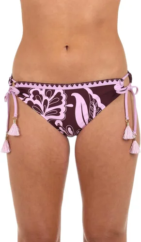 Vista 44 de La Blanca Parte inferior de bikini hipster con lazo lateral para mujer Negro/ Luces de la ciudad
