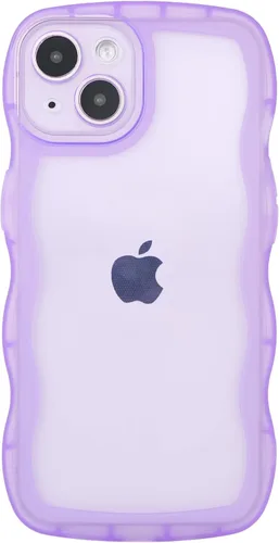Vista 36 de SKYLMW Funda compatible con iPhone 12 Pro, diseño de ondas rizadas kawaii, borde chapado de lujo, elegante parte trasera transparente brillante, TPU
