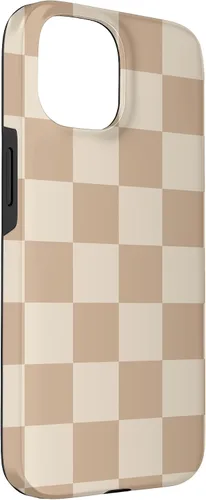 Vista 12 de Funda de tablero de ajedrez marrón beige claro para iPhone 14 Pro
