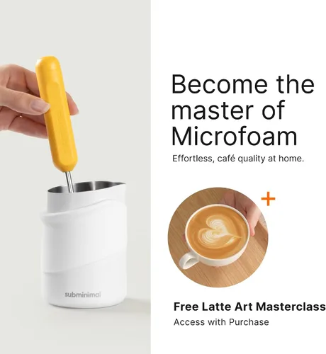 Vista 3 de Subminimal NanoFoamer GO Espumador de leche portátil recargable, terracota