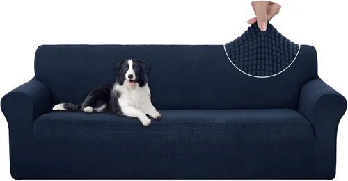 Vista 51 de U-NICE HOME Funda para sofá biplaza elástica, cubierta para sofá, funda para sillón, protector de muebles para sofá con 2 cojines, funda para sofá