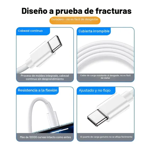 Vista 4 de Paquete de 2 cables de coche CarPlay para iPhone 17 Air/15/16 16e 15 Pro Max 15 Plus USB A a USB tipo C cable de datos, iPad 10ª generación, Samsung