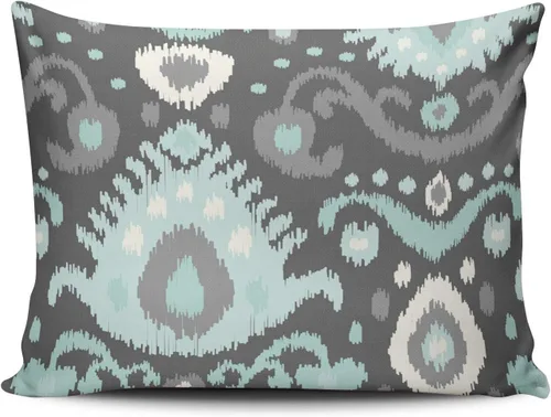 Vista 38 de Fundas de almohada decorativas Ikat con patrón de diamante en rojo y crema, cojín personalizable rectangular, tamaño 12 x 16 pulgadas, funda