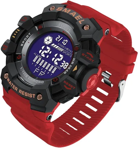 Vista 2 de Gosasa Reloj de moda para hombre, multifunción, para deportes al aire libre, con alarma digital LED, resistente al agua