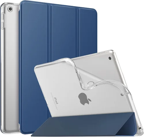 Vista 25 de MoKo Funda compatible con iPad de 9ª/8ª/7ª generación de 10.2 pulgadas (2021/2020/2019), delgada y ligera funda inteligente con protector trasero