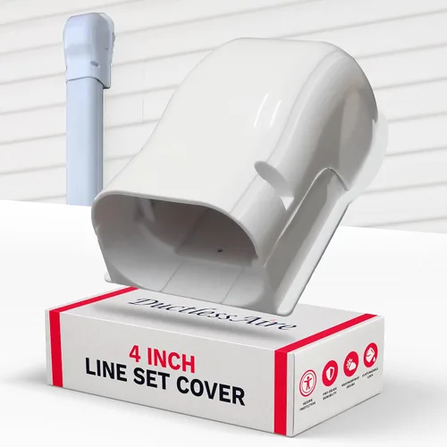 Vista 10 de DuctlessAire Mini Split Line Set Cover – Cubiertas de línea para condensador Mini Split, sistemas de aire central, HVAC, bombas de calor y más
