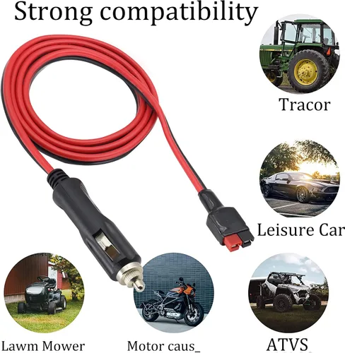 Vista 7 de Enchufe para encendedor de cigarrillos a an-der-Son con cable de extensión interno de 15 amperios 14 AWG, adaptador de cargador de batería, conector