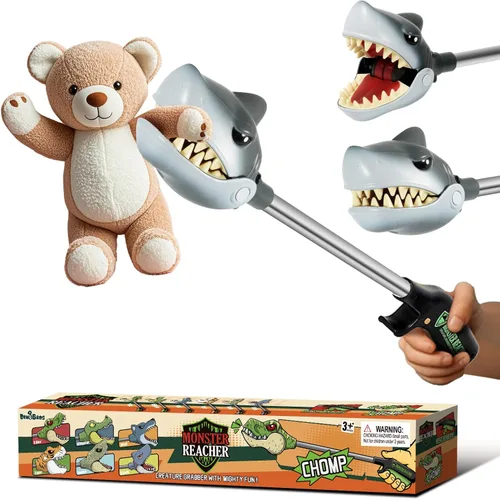 Vista 12 de DINOBROS Juguetes de dinosaurio para niños de 3 años en adelante Jurásico Dinosaurios T-Rex Grabber Toy Claw Robot Hand Snapper Dino Chomper Monster