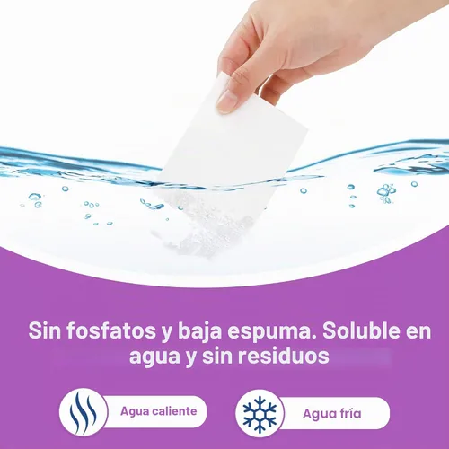 Vista 3 de Hojas de detergente para ropa, 200 tiras de jabón de lavanda - Sin envase de plástico, portátil para viajes, suministros de lavado sin líquido