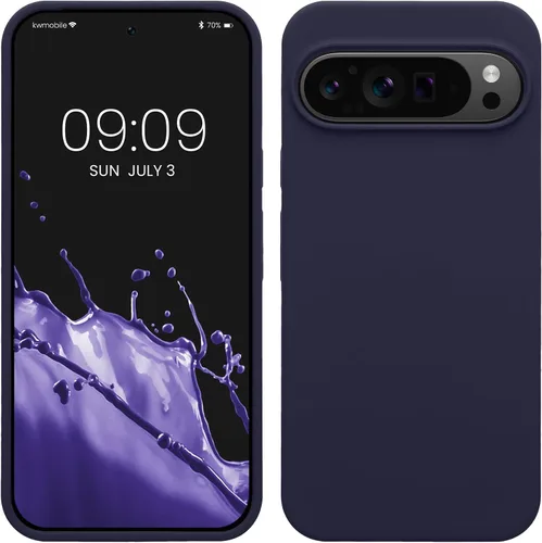 Vista 82 de kwmobile Funda Compatible con Google Pixel 6 Pro - Funda de Teléfono de Silicona TPU con Acabado Suave - Azul Caribe