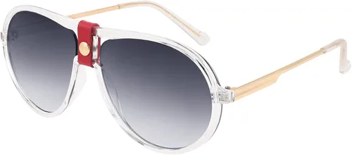 Vista 2 de FEISEDY Gafas de sol clásicas retro estilo piloto para mujeres y hombres, diseño de metal, vintage, de los años 70, gafas de sol redondas B4048