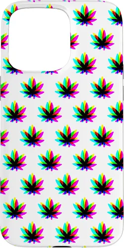 Vista 30 de Funda para iPhone 13 Pro Max Weed Pattern Colorido Psicodélico Marihuana Cannabis Stoner Case