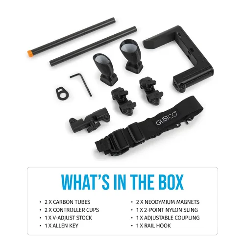 Vista 8 de Magni Stock+ VR Carbon Fiber Controller Stock Rifle Adapter compatible with Meta Quest 2/Quest