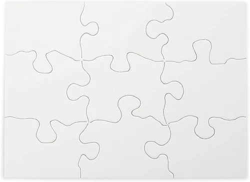 Vista 7 de Rompecabezas en blanco para dibujar, rompecabezas de bricolaje y piezas para escribir, aprendizaje interactivo y espacios en blanco para niños, 24