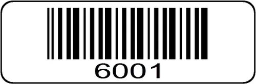 Vista 7 de 1000 etiquetas numeradas, 0001 a 1000 rollos de códigos de barras serie preimpresos, calcomanías secuenciales de código de barras de 1-1/2 x 1/2