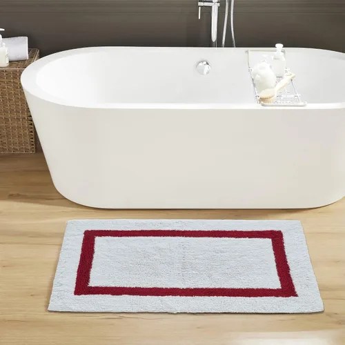 Vista 105 de Better Trends - Alfombra de baño 100% algodón reversible, altamente absorbente y lavable a máquina, suave, tapete de ducha para piso de baño