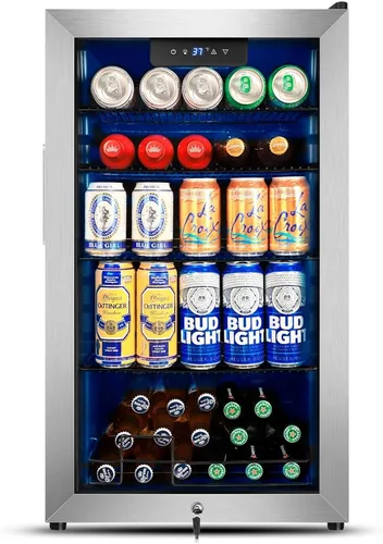 Vista 16 de Tylza Refrigerador de exhibición de encimera Puerta de vidrio doble de 2.7