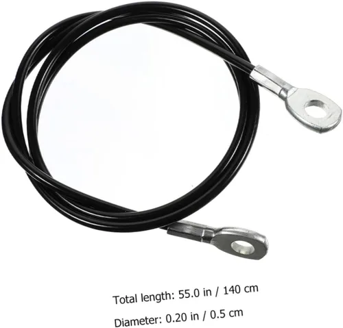 Vista 2 de KESYOO 2 piezas de 0.197 in de diámetro DIY Fitness Cuerda de alambre de acero recubierto de PU Cable de gimnasio para gimnasio en casa Accesorios