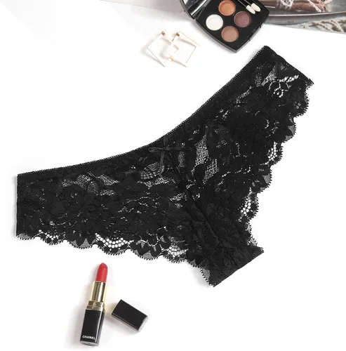 Vista 2 de Avidlove Bragas de encaje floral para mujer, ropa interior sexy hipster en forma de V