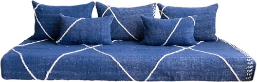 Vista 18 de arabicsofa Sofás de Suelo Coloridos de Estilo Marroquí – Cojines de Suelo Modulares Hechos a Mano (Beige 16, Sofá de Suelo de 4 pies)