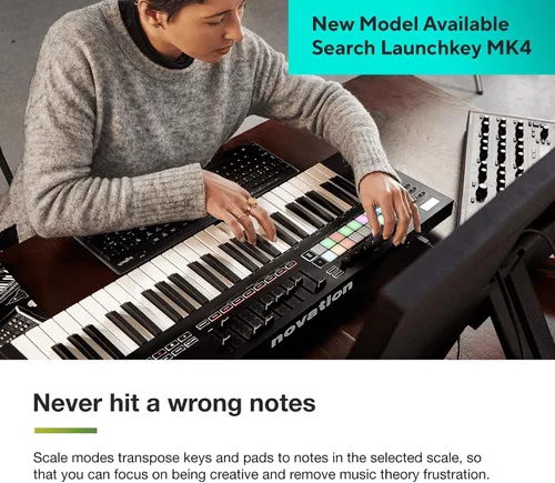 Vista 7 de Novation Launchkey 25 [MK3] teclado controlador MIDI - Integración perfecta con Ableton Live. Modo de acordes, Modo de escala y Arpegiador — Todo