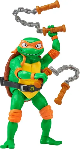 Vista 2 de Teenage Mutant Ninja Tortugas: Mutant Mayhem 4.25" Michelangelo Figura de acción básica por Playmates Toys