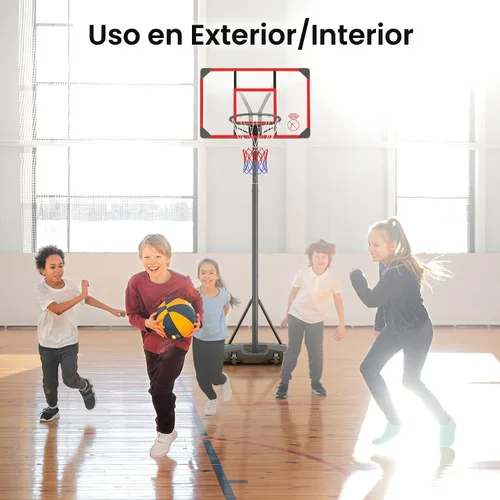 Vista 7 de Yohood Kids Basketball Hoop Outdoor 4.82-8.53ft Adjustable, Portable Basketball Hoops & Goals for Kids/Teenagers/Youth in Backyard/Driveway/Indoor