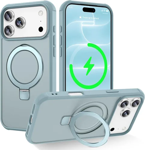 Vista 13 de CHAOFEnG Funda compatible con iPhone 11 Pro Max con soporte, color negro Fundas delgadas de grado militar para iPhone 11 Pro Max con soporte