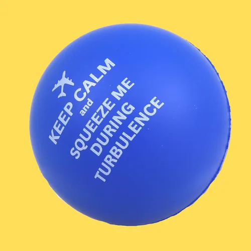 Vista 5 de Needzo Mantén la calma y aprieta durante la turbulencia, pelotas de estrés, ansiedad de vuelo, accesorio de comodidad de miedo a volar, 2.48 pulgadas