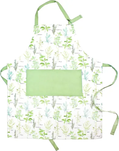 Vista 8 de Adjustable Designer Kitchen Apron for Adults Cotton Cooking Apron with Pockets and Adjustable Neck Buckle