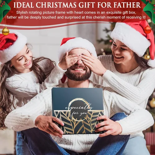Vista 3 de Tiblue Regalos de Navidad para papá de hija, hijo, niños, mejores regalos para papá, papá, padre, marco de foto 4x6, regalo de Navidad para suegro