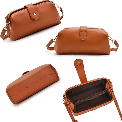 Vista 3 de Bolso de médico retro hecho a mano de cuero 2026 Crossbody apertura única pequeño bolso vintage bolsos para mujeres bolsa Dr. - retro