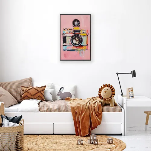 Vista 3 de Lienzo moderno para cámara, arte de pared con acuarela, póster de cámara preppy para fotógrafo, regalo Y2K, impresiones estéticas para habitación