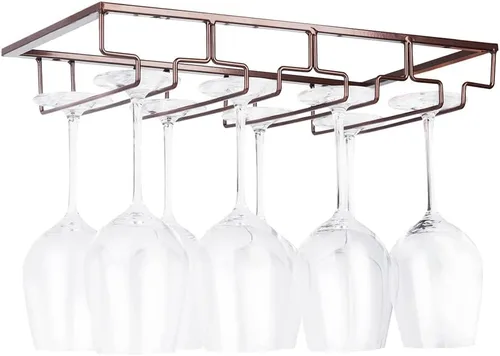 Vista 11 de FOMANSH Estante para Copas de Vino - Organizador de Metal para Soporte de Copas de Vino debajo del Gabinete, Soporte para Copas de Vino, Colgador