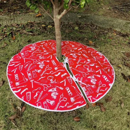 Vista 3 de Campbell's Edición limitada Vintage Tools Falda de árbol navideño para barberos