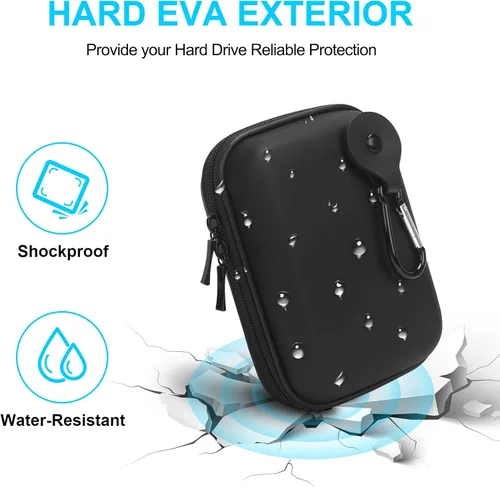 Vista 4 de Lacdo Estuche rígido para Maxone Ultra Slim disco duro externo portátil HDD 500GB 160GB 250GB 320GB 500GB 750GB 1TB USB 3.0 EVA resistente al agua