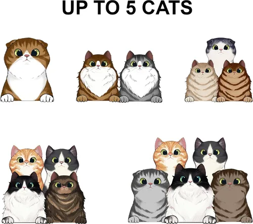 Vista 5 de Regalos de gatos para los amantes de los gatos, taza de gato personalizada, taza de gato de Feliz Navidad, ideas de regalos para dueños de gatos