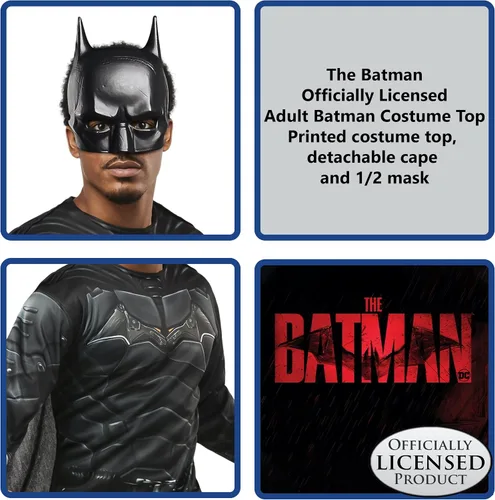 Vista 3 de Rubies Camiseta de disfraz de DC Batman The Batman para hombre