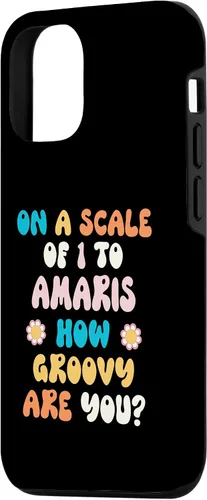 Vista 2 de iPhone 14 AMARIS Cute Retro Girls Groovy AMARIS Personalized Name Case