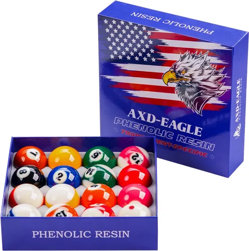 Vista 11 de KONLLEN Juego de bolas de billar de resina fenólica de 2-1/4 pulgadas, tamaño reglamentario, juego de bolas de billar, accesorios para mesa