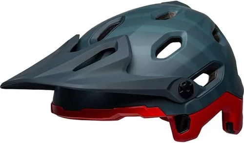 Vista 7 de Cascos de Bicicleta Bell Bike Super Dh MIPS Spherical Prime Azul Mate/Carmesí Pequeño