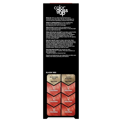 Vista 2 de Clairol Color Gloss Up - Tinte temporal para el cabello, color rojo ardiente, paquete de 1 unidad