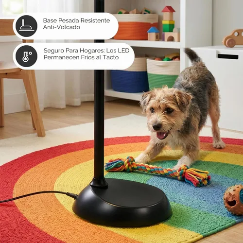 Vista 5 de Brightech Litespan - Lámpara de Pie LED Brillante para Lectura Sobre Silla, Manualidades y Lectura, Luz de Esteticista para Extensiones de Pestañas