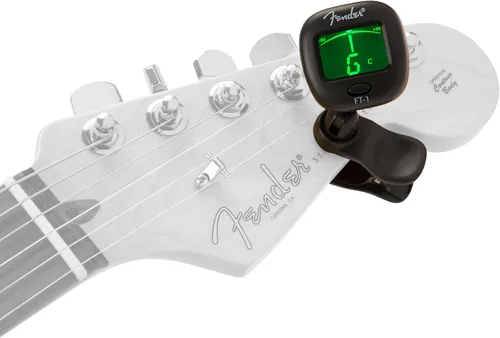 Vista 2 de Fender FT-1 Afinador Profesional de Guitarra Clip On, Accesorios de Guitarra, con Garantía de 1 Año, Afinador Cromático de Rango Completo