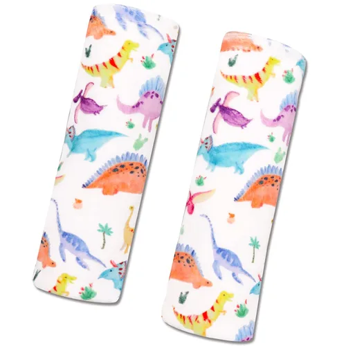 Vista 12 de Fundas de cinturón de seguridad de automóvil para bebés niños y niñas, correas de asiento de automóvil, almohadillas de hombro, funda suave