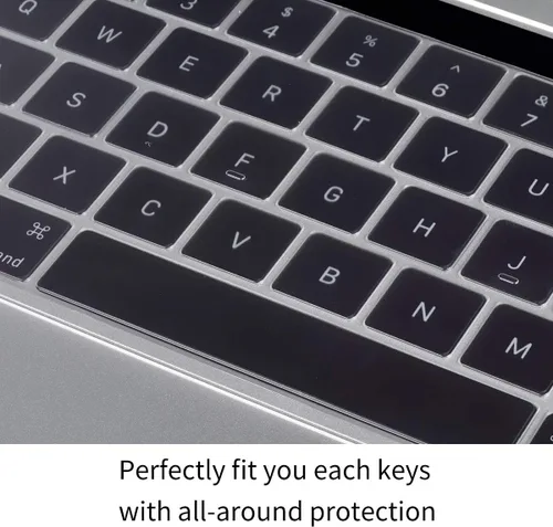 Vista 8 de Funda de teclado ultradelgada prémium para MacBook Pro con barra táctil de 13 y 15 pulgadas