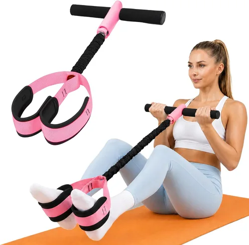 Vista 9 de Resistance Bands with Handles, 6-Tube Elastic Pedal Resistance Band for Working Out, Durable Natural Rubber Exercise Bands, Multifunction Exercise