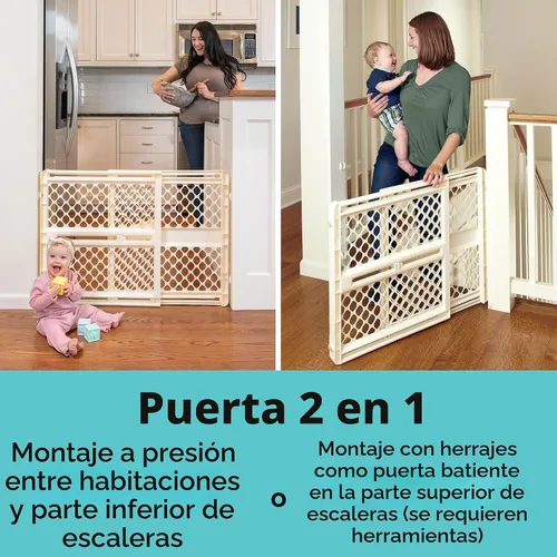 Vista 2 de Super puerta ergonómica estados del norte, puerta de seguridad de North States Industries, Ivory