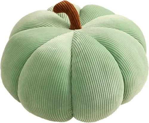 Vista 7 de AZCHEN Almohada decorativa de calabaza, cojín decorativo para sofá cama, muebles de patio (7.1 in, marrón)